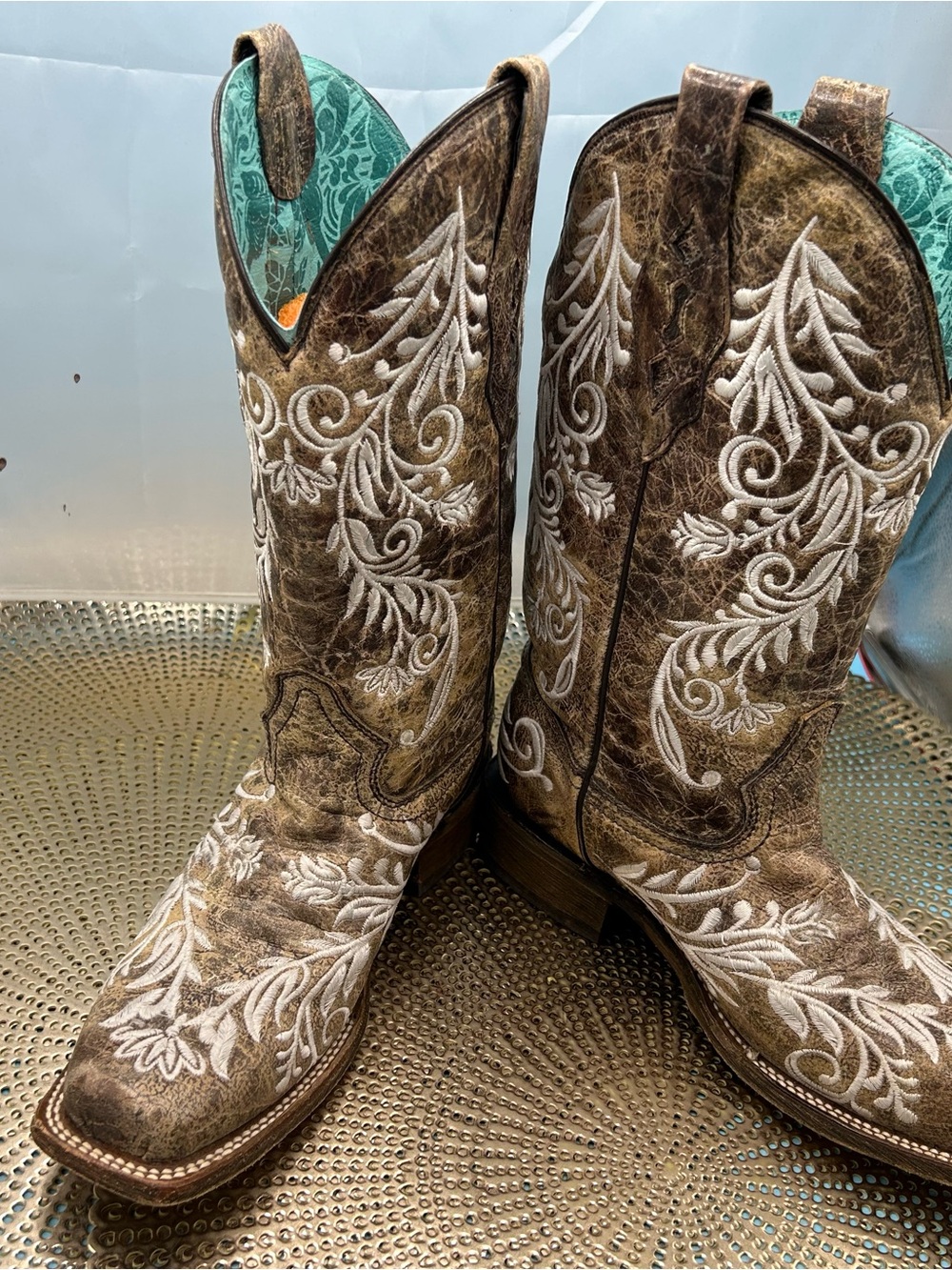 Corral women 9 glow in the dark embroidered cowgirl boots - Picture 2 of 11